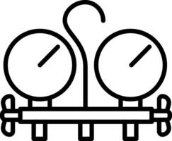 Gauge manifold icon. Monitor heating cooling system illustration vector