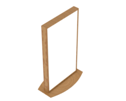 conduziu solteiro placa isolado em fundo. 3d Renderização - ilustração png