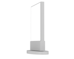 LED single teken geïsoleerd Aan achtergrond. 3d renderen - illustratie png