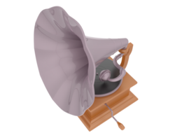 Grammophon isoliert auf Hintergrund. 3d Rendern - - Illustration png