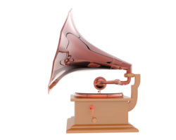 Grammophon isoliert auf Hintergrund. 3d Rendern - - Illustration png