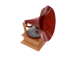 Phonograph isolated on background. 3d rendering - illustration png