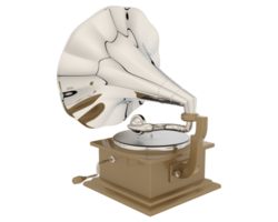 Phonograph isolated on background. 3d rendering - illustration png