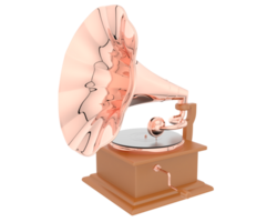 Phonograph isolated on background. 3d rendering - illustration png