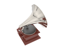 Phonograph isolated on background. 3d rendering - illustration png