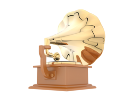 Grammophon isoliert auf Hintergrund. 3d Rendern - - Illustration png