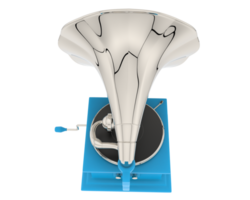 Grammophon isoliert auf Hintergrund. 3d Rendern - - Illustration png