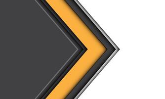 Abstract yellow grey arrow direction geometric grey white blank space design modern futuristic background vector