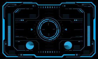 HUD sci-fi interface screen blue view design virtual reality futuristic technology display vector