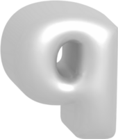 q metálico inflar balão estilo alfabeto png