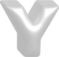 Y metallic inflate balloon style alphabet png