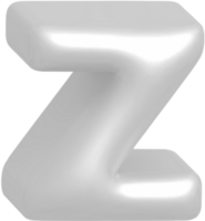 Z metallic inflate balloon style alphabet png