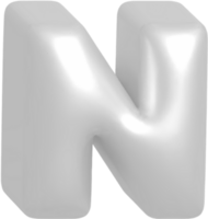 n métallique gonfler ballon style alphabet png