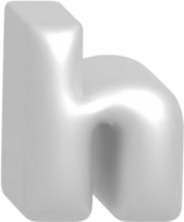 h metallic inflate balloon style alphabet png