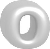 o métallique gonfler ballon style alphabet png