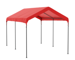 lang pop-up tent geïsoleerd Aan achtergrond. 3d renderen - illustratie png