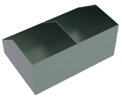 POS store box isolated on background. 3d rendering - illustration png
