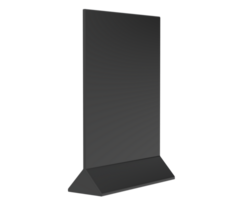 POS standing banner isolated on background. 3d rendering - illustration png