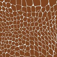 Crocodile or alligator skin print pattern. Brown leather fashion, wallpaper or background and more. vector