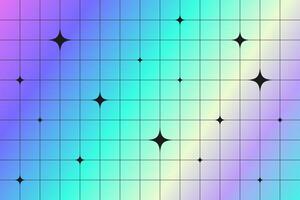 Retro Y2k Background with Glassmorphism Color vector