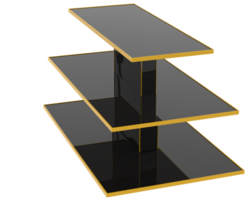 Rectangular display table isolated on background. 3d rendering - illustration png