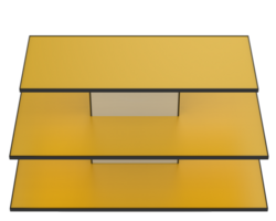 Rectangular display table isolated on background. 3d rendering - illustration png
