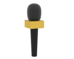 Microphone isolated on background. 3d rendering - illustration png