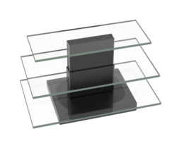 Rectangular display table isolated on background. 3d rendering - illustration png