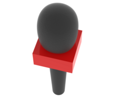 Microphone isolated on background. 3d rendering - illustration png