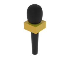 microphone isolé sur Contexte. 3d le rendu - illustration png