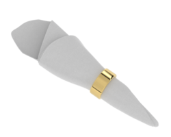 servett med guld ringa isolerat på bakgrund. 3d tolkning - illustration png