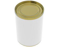 Soup can isolated on background. 3d rendering - illustration png