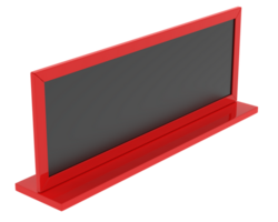 Modern chalk board isolated on background. 3d rendering - illustration png