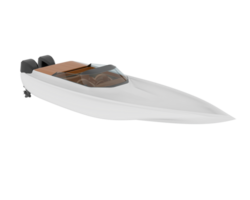 Schnellboot isoliert auf Hintergrund. 3d Rendern - - Illustration png