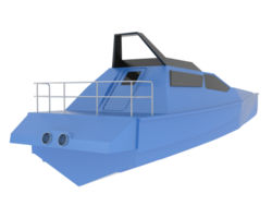 Speedboat isolated on background. 3d rendering - illustration png