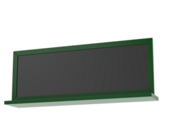 Modern chalk board isolated on background. 3d rendering - illustration png