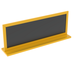 Modern chalk board isolated on background. 3d rendering - illustration png