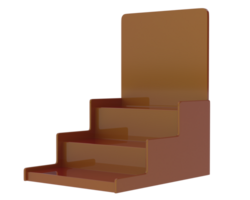 POS store steps isolated on background. 3d rendering - illustration png