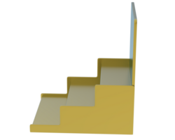 pos Geschäft Schritte isoliert auf Hintergrund. 3d Rendern - - Illustration png