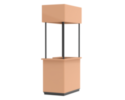 Werbung Stand isoliert auf Hintergrund. 3d Rendern - - Illustration png