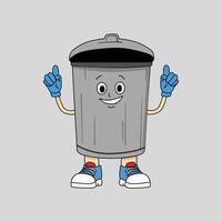 Recycle Bin Cartoon Mascot Character vector
