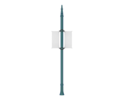 Pole doppelt Banner isoliert auf Hintergrund. 3d Rendern - - Illustration png