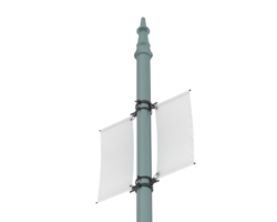 polo doble bandera aislado en antecedentes. 3d representación - ilustración png