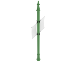 polo doble bandera aislado en antecedentes. 3d representación - ilustración png