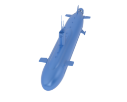 Submarine isolated on background. 3d rendering - illustration png