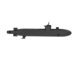 sottomarino isolato su sfondo. 3d interpretazione - illustrazione png