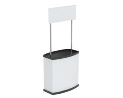 Werbung Stand isoliert auf Hintergrund. 3d Rendern - - Illustration png