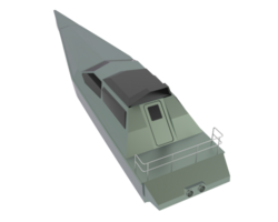 Schnellboot isoliert auf Hintergrund. 3d Rendern - - Illustration png