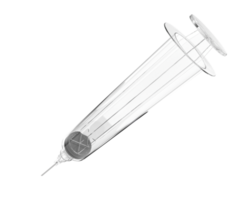 Syringe isolated on background. 3d rendering - illustration png