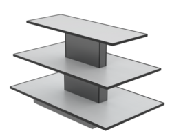 Rectangular display table isolated on background. 3d rendering - illustration png